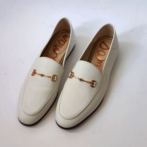 New White Leather Loafers